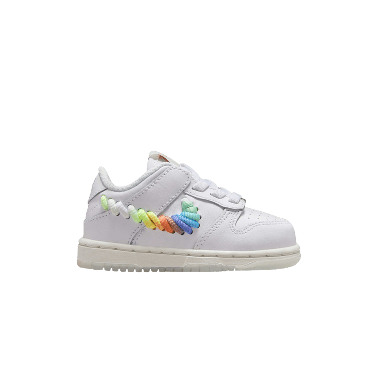 Nike Dunk Low TD 'Rainbow Lace Swoosh' — White/Multi-Color/Dark Pony/Light Silver