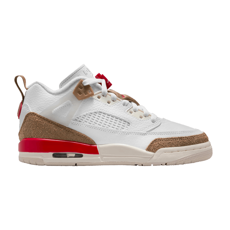 Air Jordan Spizike Low GS 'White Desert Camo Fire Red' — White/Desert Camo/Sail/Fire Red