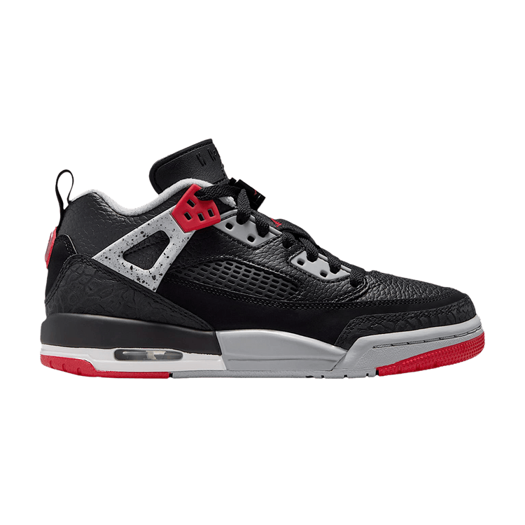 Air Jordan Spizike Low GS 'Black Wolf Grey' — Black/Wolf Grey/White/Gym Red