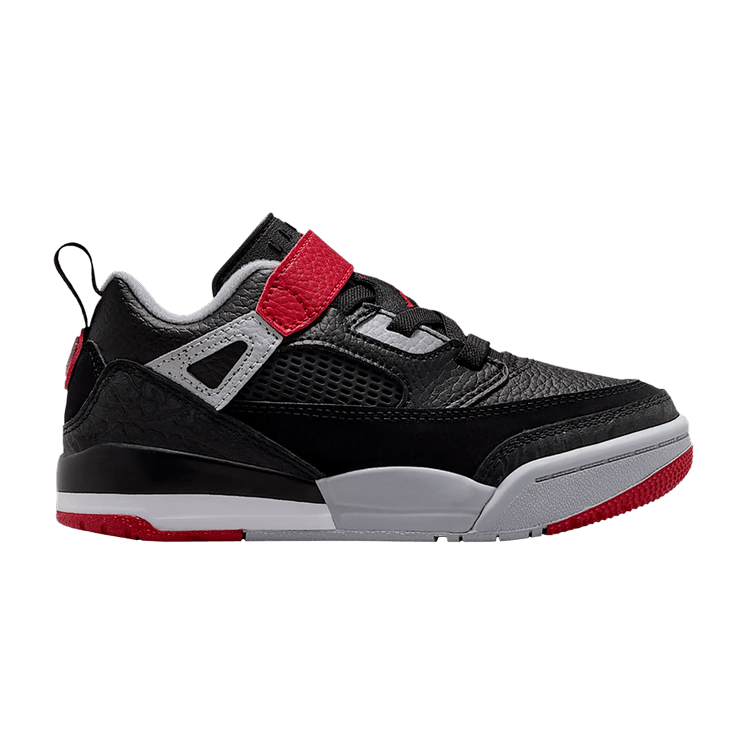 Air Jordan Spizike Low PS 'Black Wolf Grey' — Black/Wolf Grey/White/Gym Red
