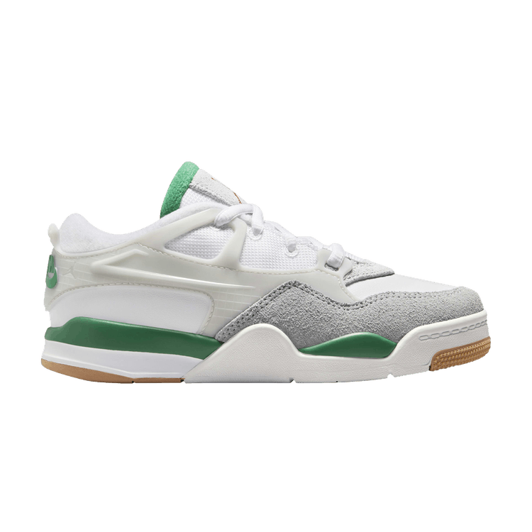 Air Jordan 4 RM PS 'Pine Green' — White/Pine Green/Neutral Grey/Wolf Grey/Varsity Red/Gum Dark Brown