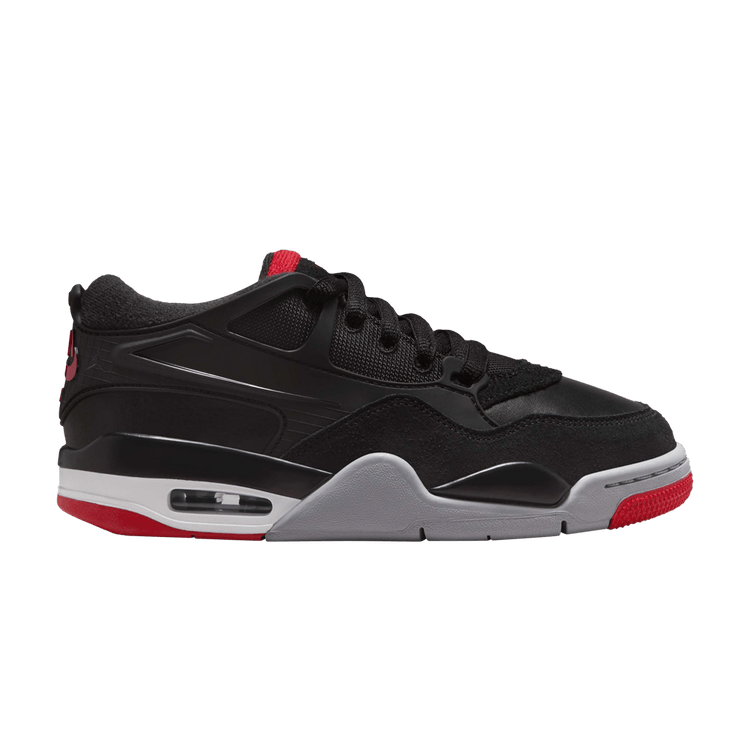 Air Jordan 4 RM GS 'Bred' — Black/Wolf Grey/White/Varsity Red