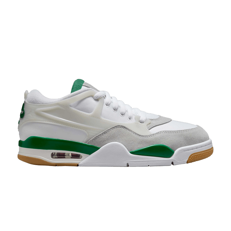 Air Jordan 4 RM 'Pine Green' — White/Pine Green/Neutral Grey/Wolf Grey/Varsity Red/Gum Dark Brown