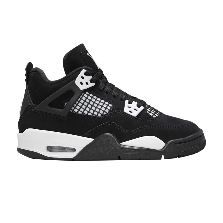 Air Jordan 4 Retro GS 'White Thunder' — Black/White/Black