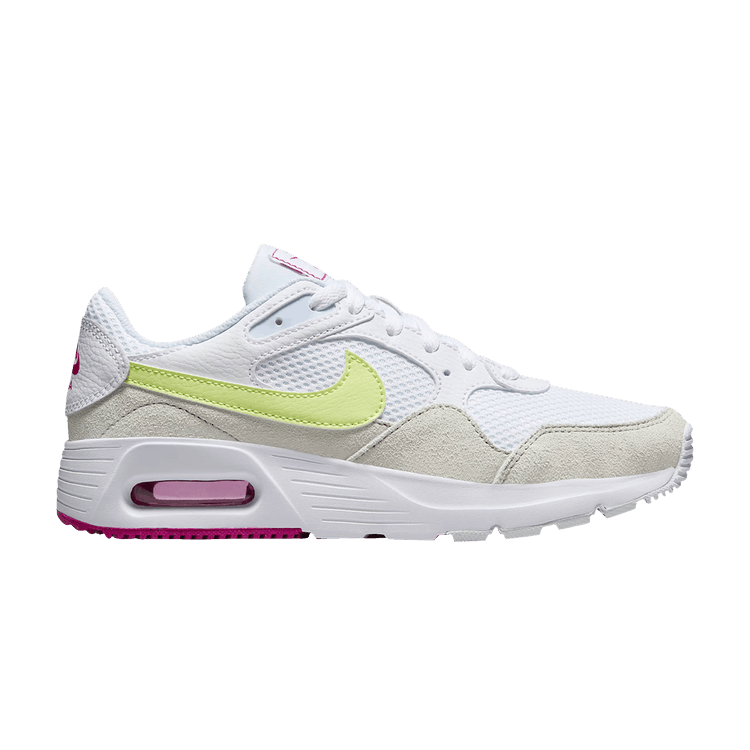 Nike Wmns Air Max SC 'White Lemon Fireberry' — White/Light Lemon Twist/Fireberry/Blue Tint