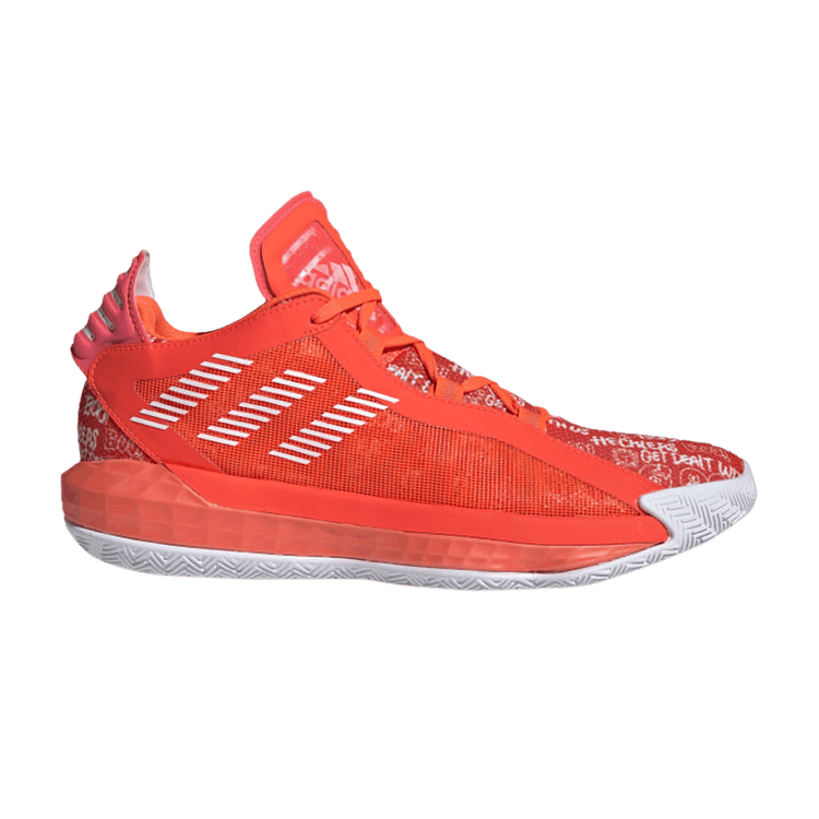 Adidas Dame 6 'Solar Red' — Solar Red/Cloud White/Solar Red