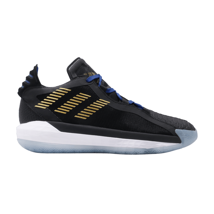 Adidas Dame 6 GCA 'Stone Cold' — Core Black/Gold Metallic/Team Royal Blue