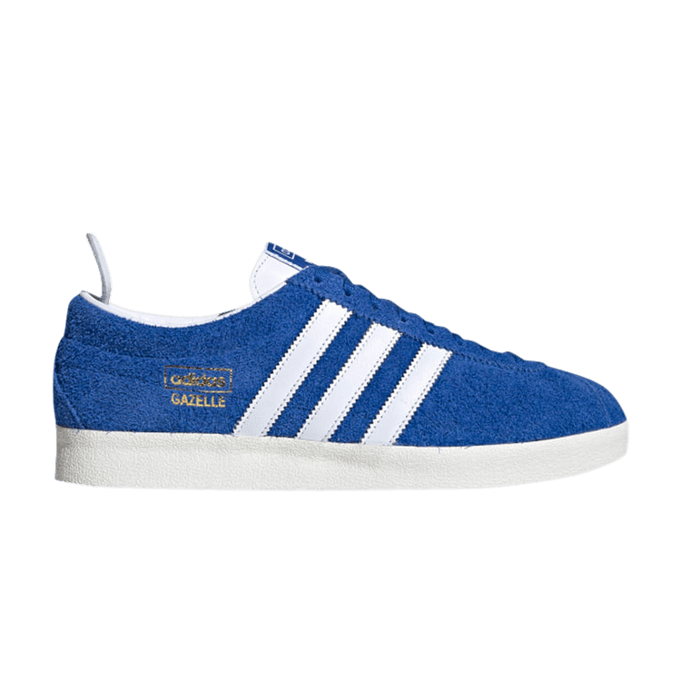 Adidas Gazelle Vintage 'Blue Suede' — Blue/Cloud White/Gold Metallic