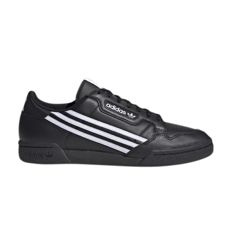 Adidas Continental 80 'Three Stripes - Core Black' — Core Black/Cloud White/Core Black