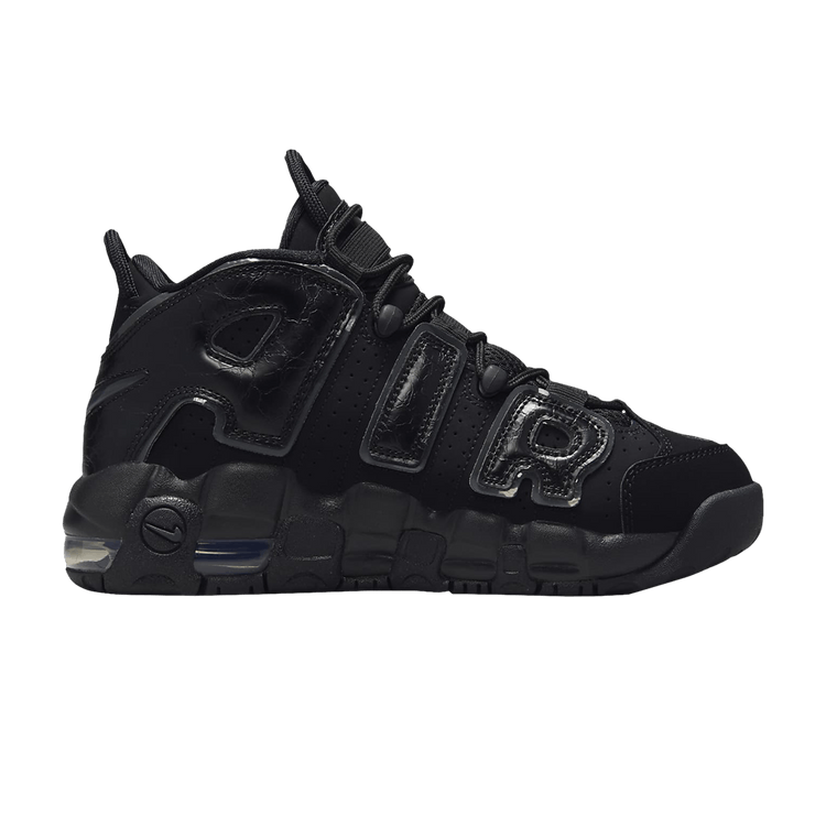 Nike Air More Uptempo GS 'Black Anthracite' — Black/Black/Anthracite