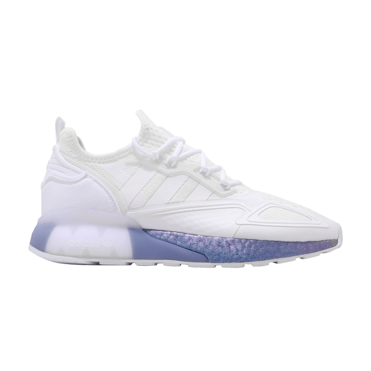 Adidas ZX 2K Boost 'White Boost Blue Violet' — Cloud White/Cloud White/Boost Blue Violet