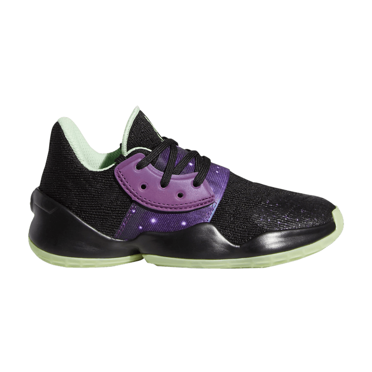 Adidas Harden Vol. 4 Little Kids 'Glory Purple' — Core Black/Glory Purple