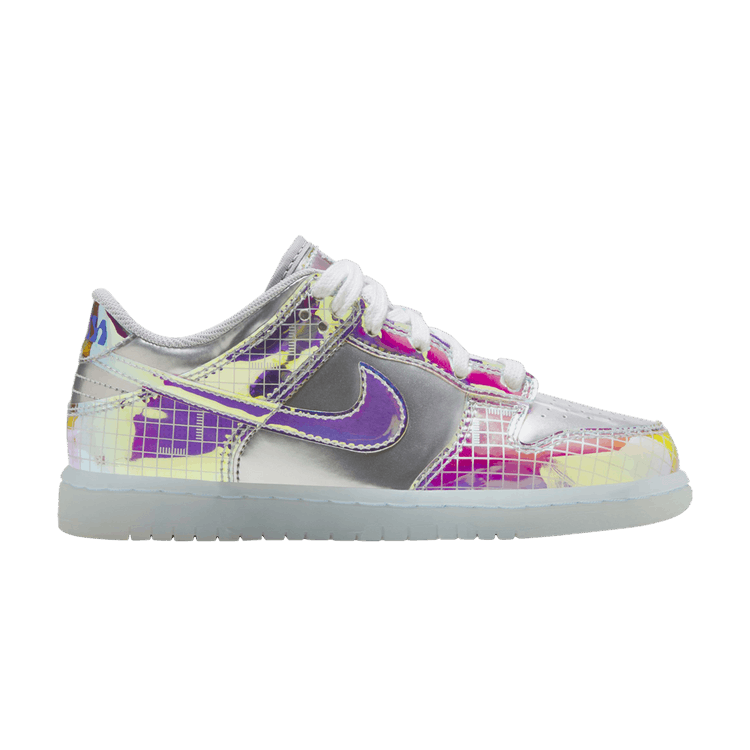 Nike Dunk Low SE PS 'Be True to Your DNA - Silver' — Metallic Silver/Metallic Silver/White/Multi-Color