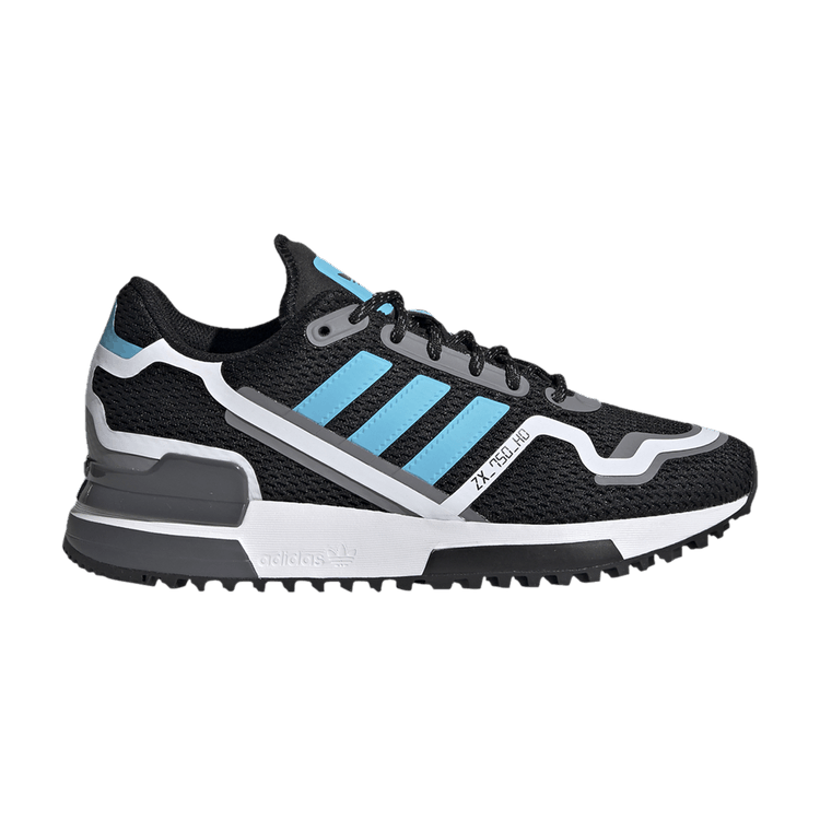 Adidas ZX 750 HD J 'Bright Cyan' — Core Black/Bright Cyan/Grey Three