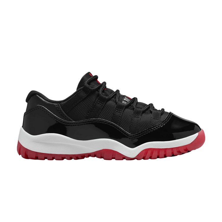 Air Jordan 11 Retro Low PS 'Bred' 2025 — Black/White/Varsity Red