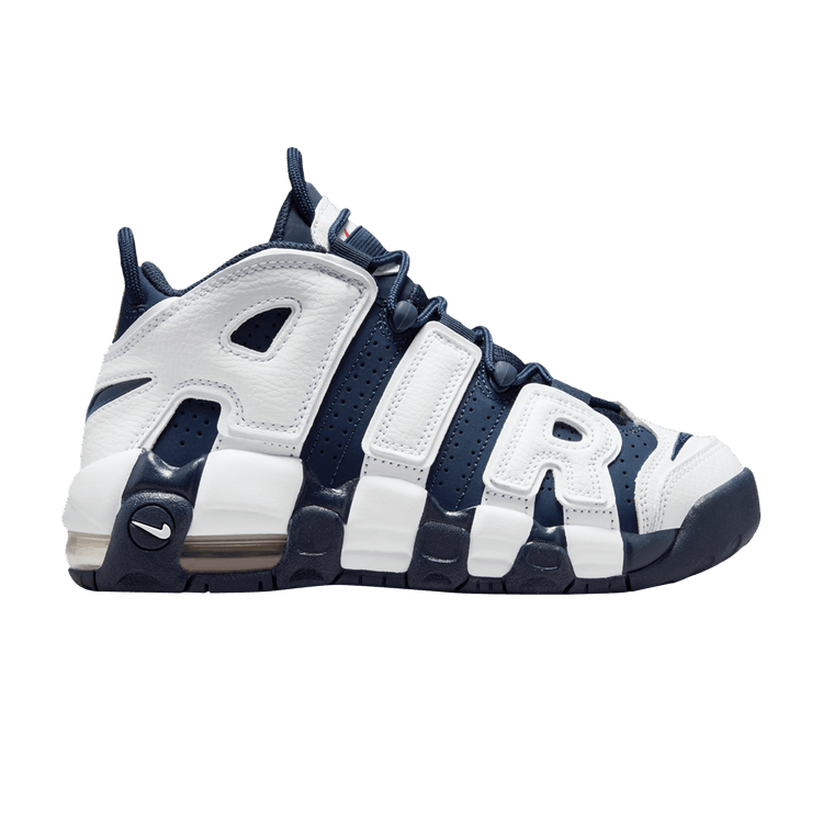 Nike Air More Uptempo GS 'Olympic' 2024 — White/Midnight Navy/Metallic Gold/University Red