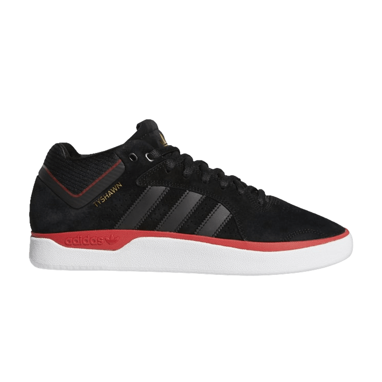 Adidas Tyshawn 'Black Scarlet' — Core Black/Scarlet/Gold Metallic