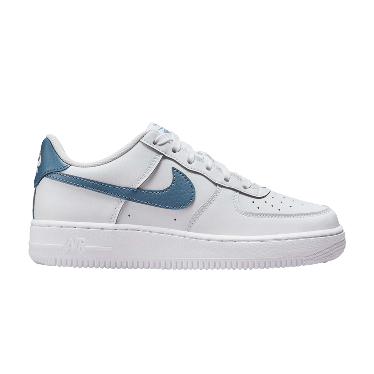 Nike Air Force 1 GS 'White Thunderstorm Blue' — White/Thunderstorm Blue/Metallic Silver