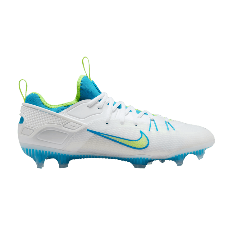 Nike Huarache 9 Elite Low LAX SE 'Vivid Blue Volt' — White/Vivid Blue/Volt