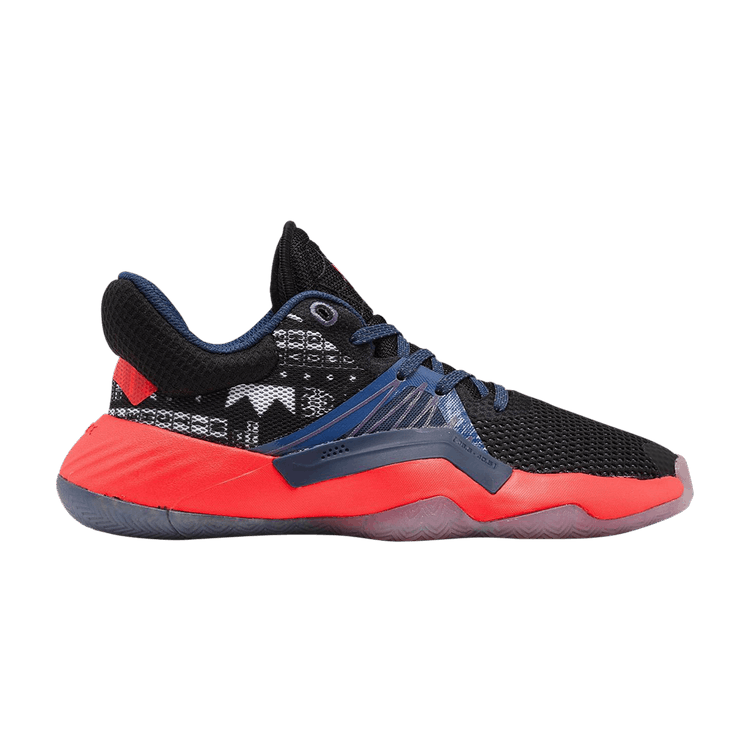 adidas D.O.N. Issue #1 Little Kids 'Geek Up' — Core Black/Tech Indigo/Tech Purple
