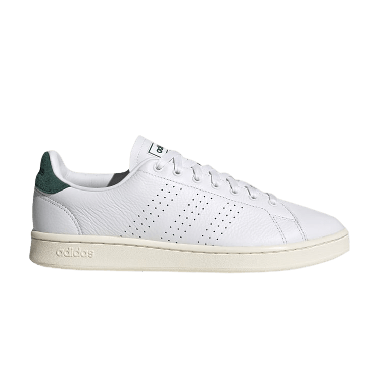 Adidas Advantage 'White Collegiate Green' — Cloud White/Cloud White/Collegiate Green