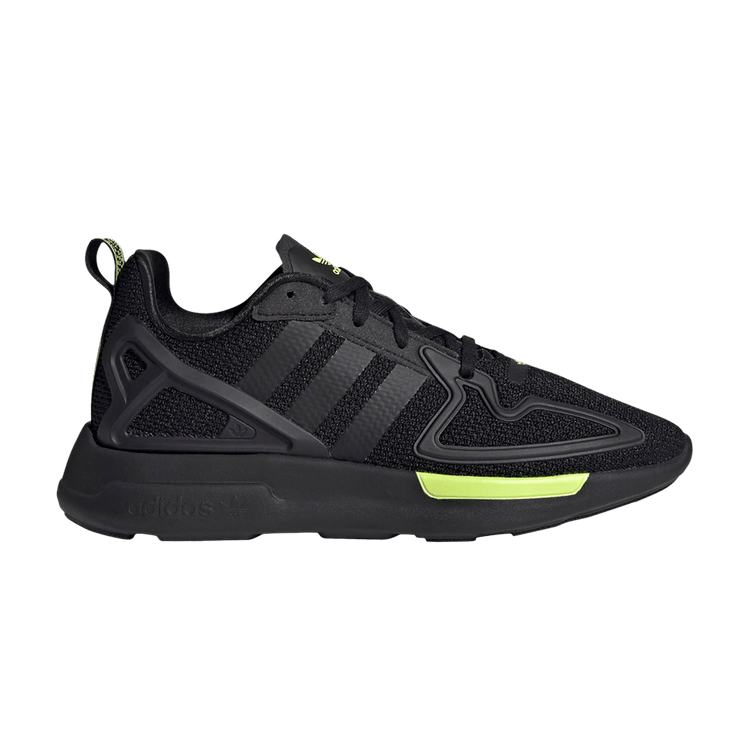 Adidas ZX 2K Flux J 'Black Solar Yellow' — Core Black/Core Black/Solar Yellow