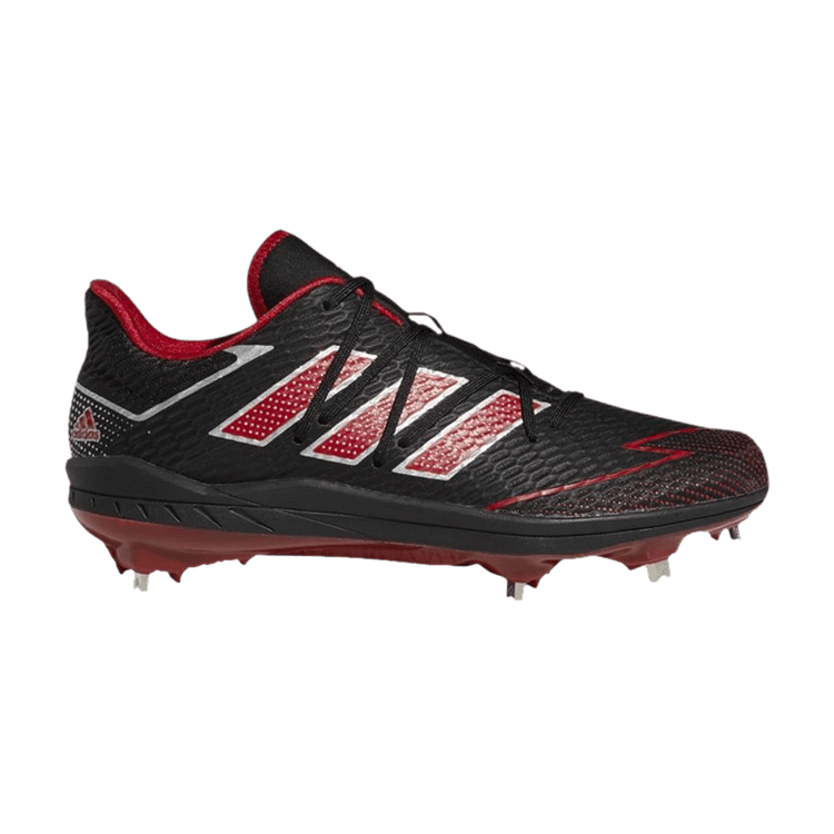 Adidas Adizero Afterburner 7 'Black Team Power Red' — Core Black/Team Power Red/Silver Metallic