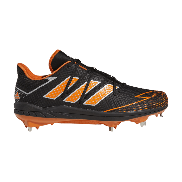 Adidas Adizero Afterburner 7 'Black Orange' — Core Black/Orange/Silver Metallic