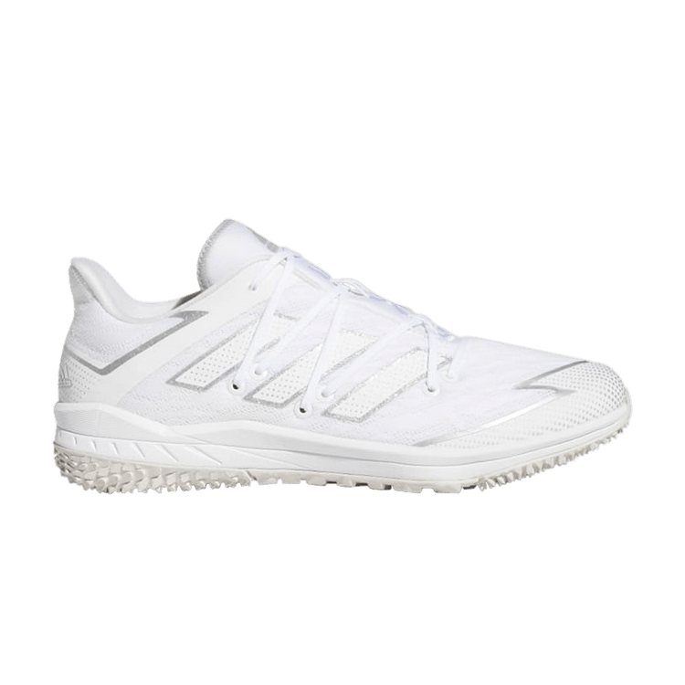 Adidas Adizero Afterburner Turf 'White Silver Metallic' — Cloud White/Silver Metallic/Grey