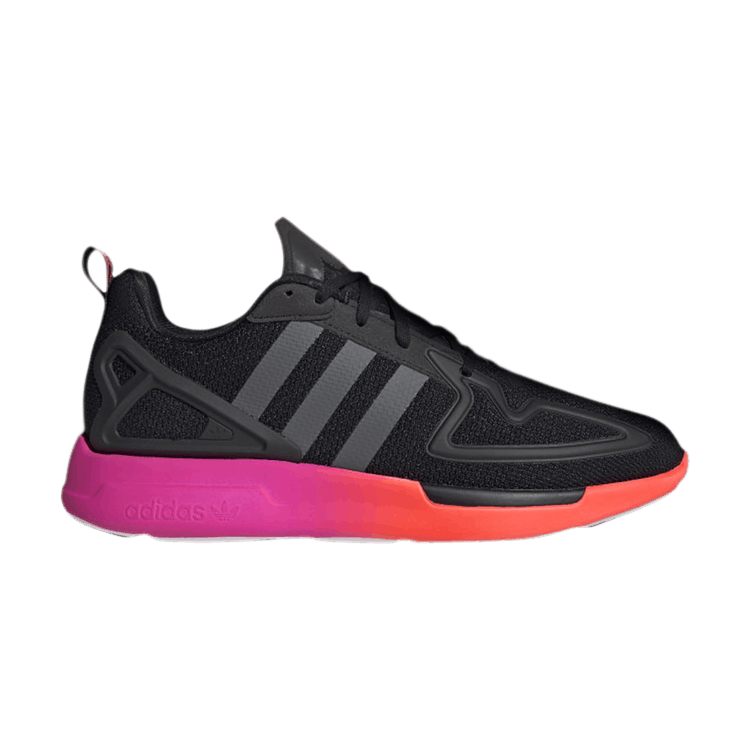 Adidas ZX 2K Flux 'Gradient Sole - Core Black' — Core Black/Grey/Shock Pink