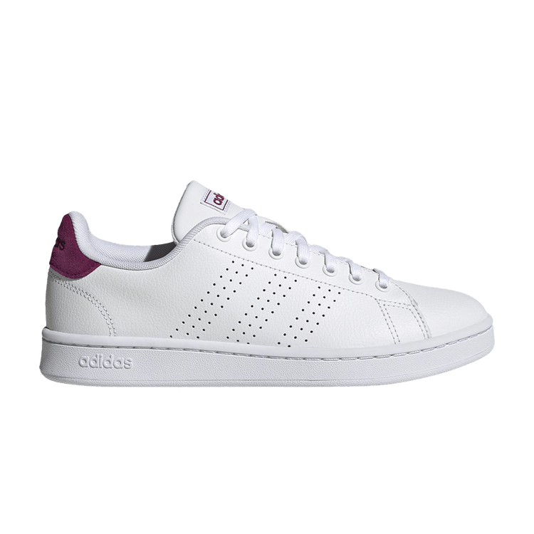 Adidas Wmns Advantage 'White Power Berry' — Cloud White/Cloud White/Power Berry