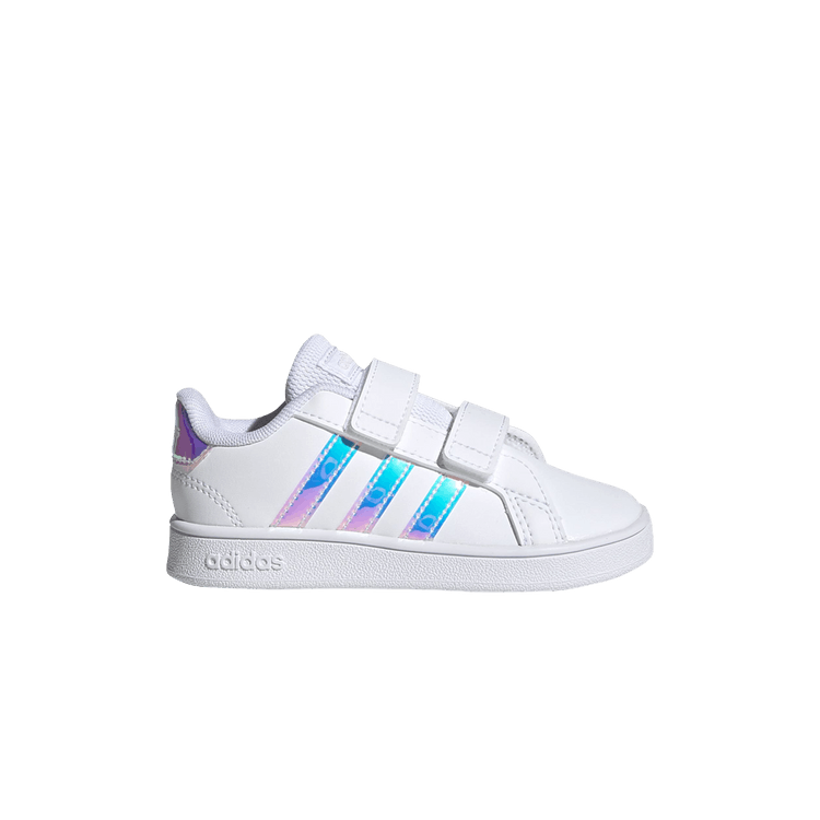 Adidas Grand Court I 'White Iridescent' — Cloud White/Cloud White/Dash Grey