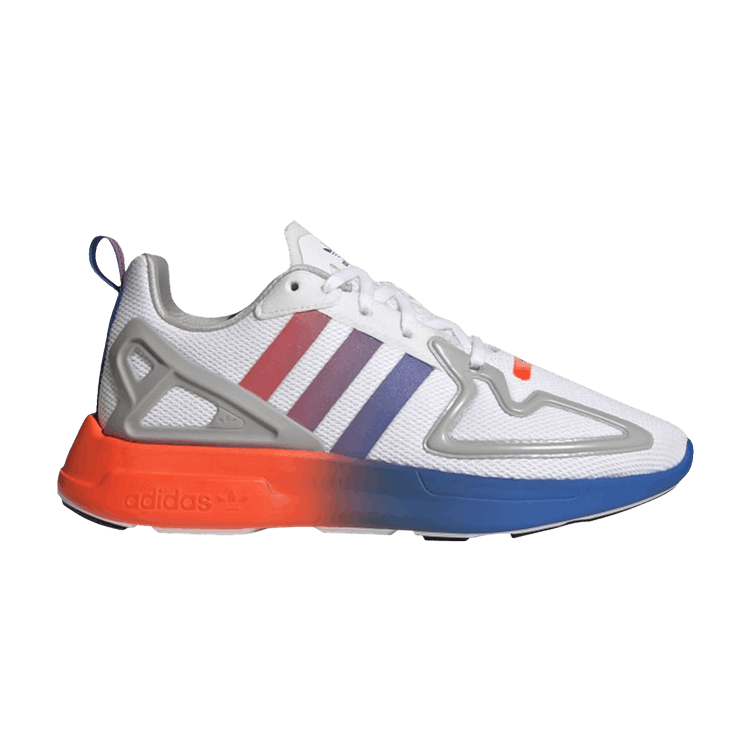 Adidas ZX 2K Flux J 'Gradient Sole - Cloud White' — Cloud White/Core Black/Grey