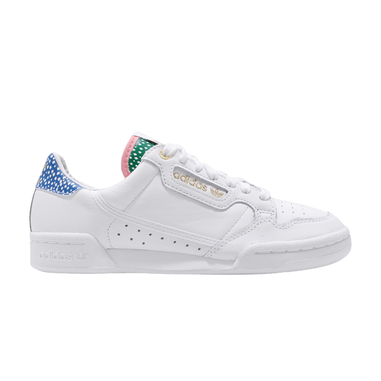 Adidas Wmns Continental 80 'White Gold Metallic' — Footwear White/Gold Metallic/Glow Pink