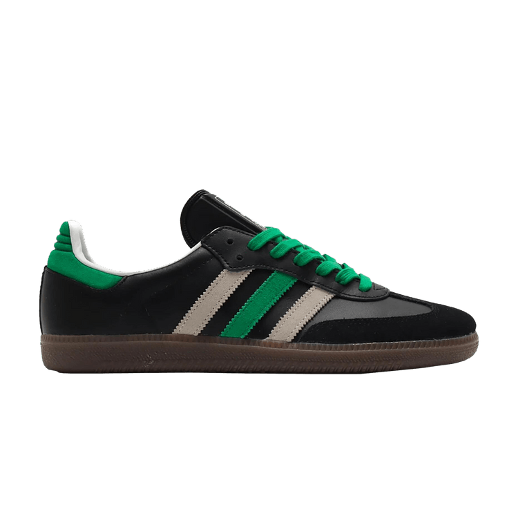 Adidas Samba 'Black Green Orange Mismatched Stripes' — Core Black/Orange/Footwear White