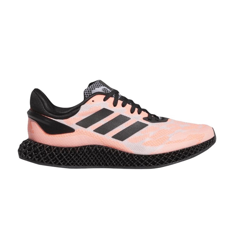 Adidas 4D Runner 'Black Signal Coral' — Black/Footwear White/Signal Coral