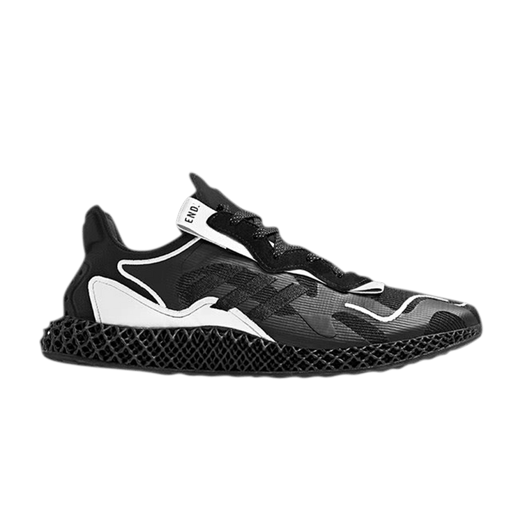 END. x adidas EVO 4D 'Dark Matter' — Core Black/Core Black/Core Black