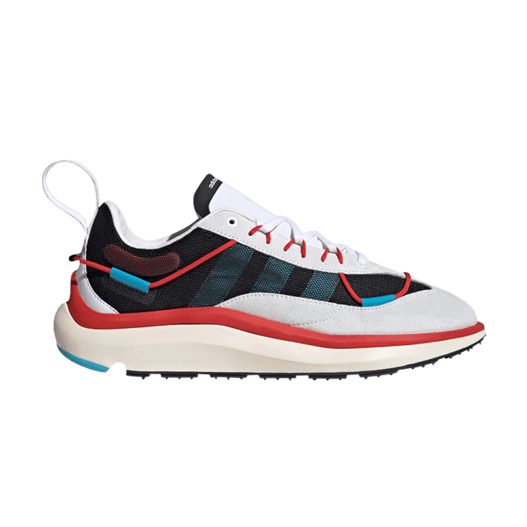 adidas Y-3 Shiku Run 'White Red Cyan' — Black/Signal Cyan/Red