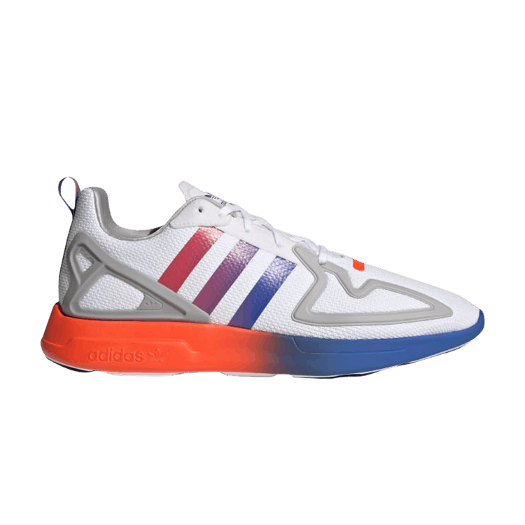 Adidas ZX 2K Flux 'Gradient Sole - Cloud White' — Cloud White/Core Black/Blue