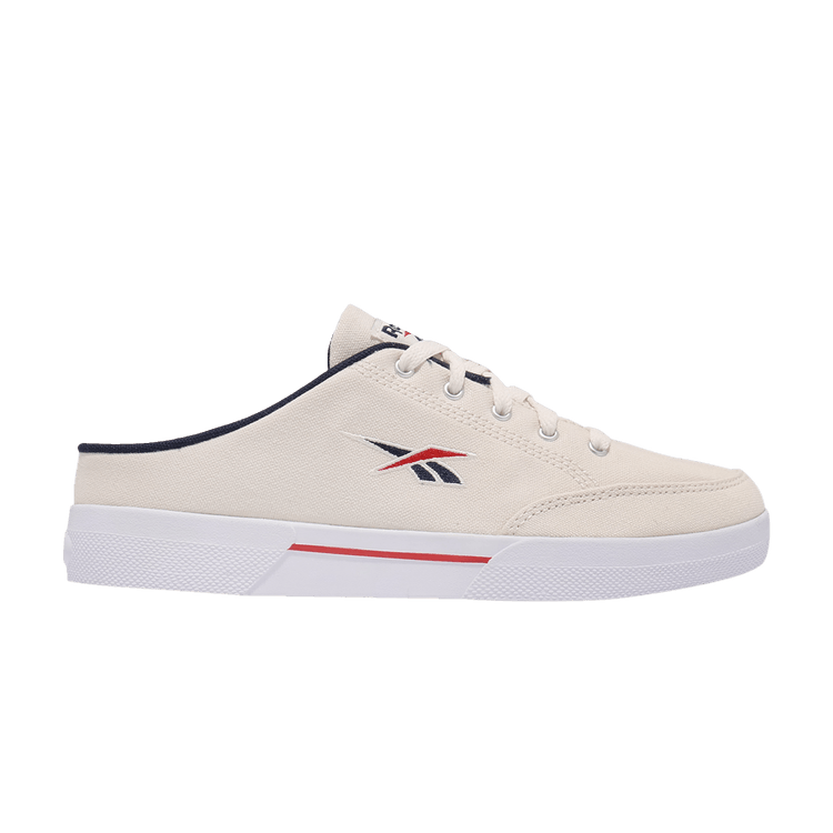 Reebok Slice Mule Canvas 'Ivory White' — Classic White/Collegiate Navy/Primal Red