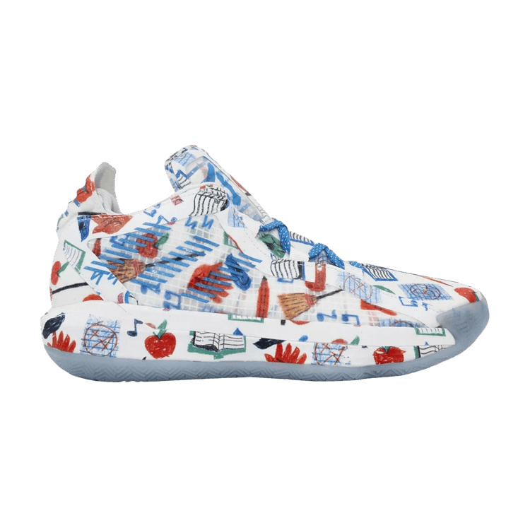 Adidas Dame 6 'Camp' — Footwear White/Bird Blue/Bird Blue