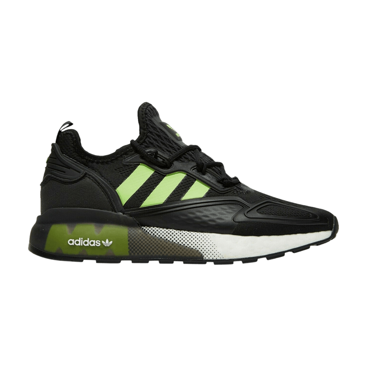 Adidas ZX 2K Boost J 'Black Signal Green' — Core Black/Signal Green/Footwear White