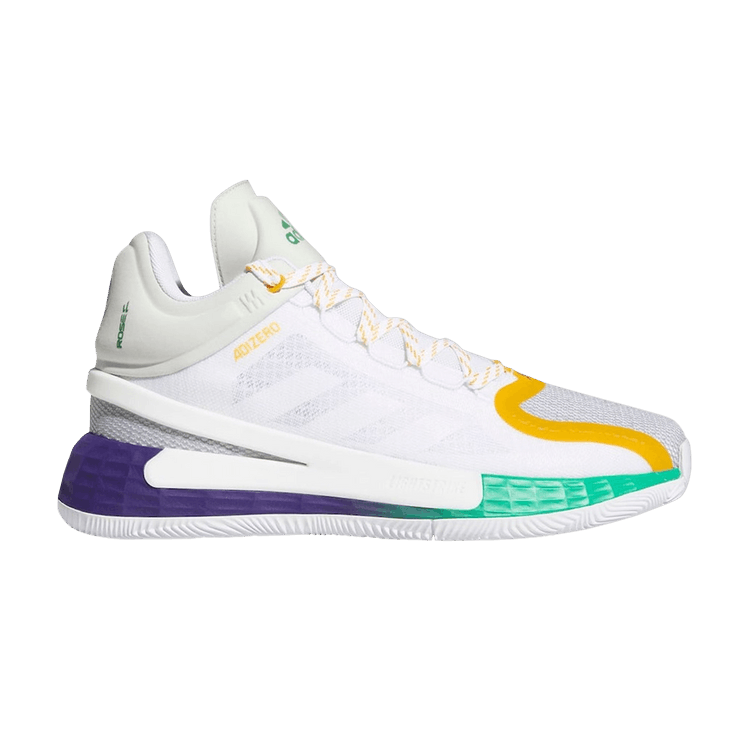 Adidas D Rose 11 'Career High' — Cloud White/Team College Purple/Team College Gold