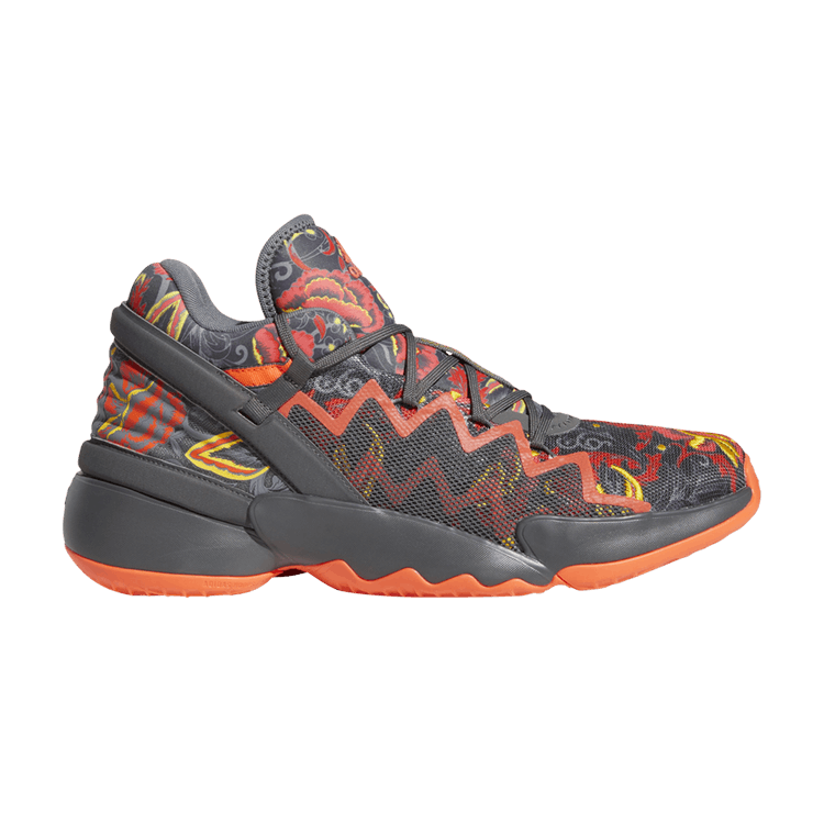 Adidas D.O.N. Issue #2 'Floral' — Grey Five/Crew Yellow/Solar Red