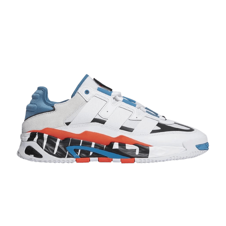 Adidas Niteball 'Big Logo' — White/Solar Red/Hazy Blue