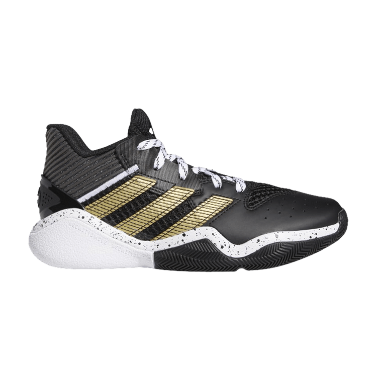 Adidas Harden Stepback J 'Black Gold' — Core Black/Gold Metallic/Cloud White