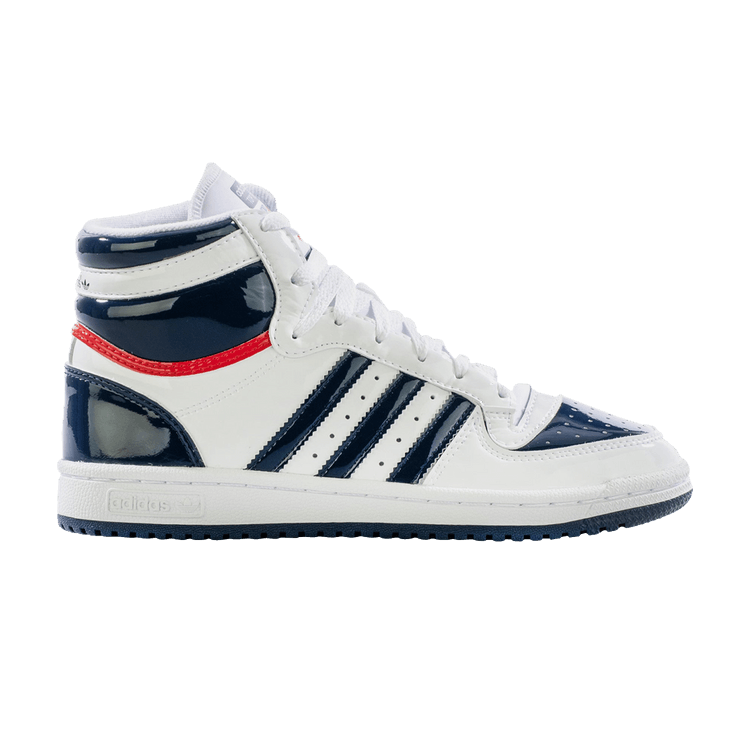 Adidas Wmns Top Ten RB 'White Collegiate Navy Patent' — Footwear White/Collegiate Navy/Vivid Red