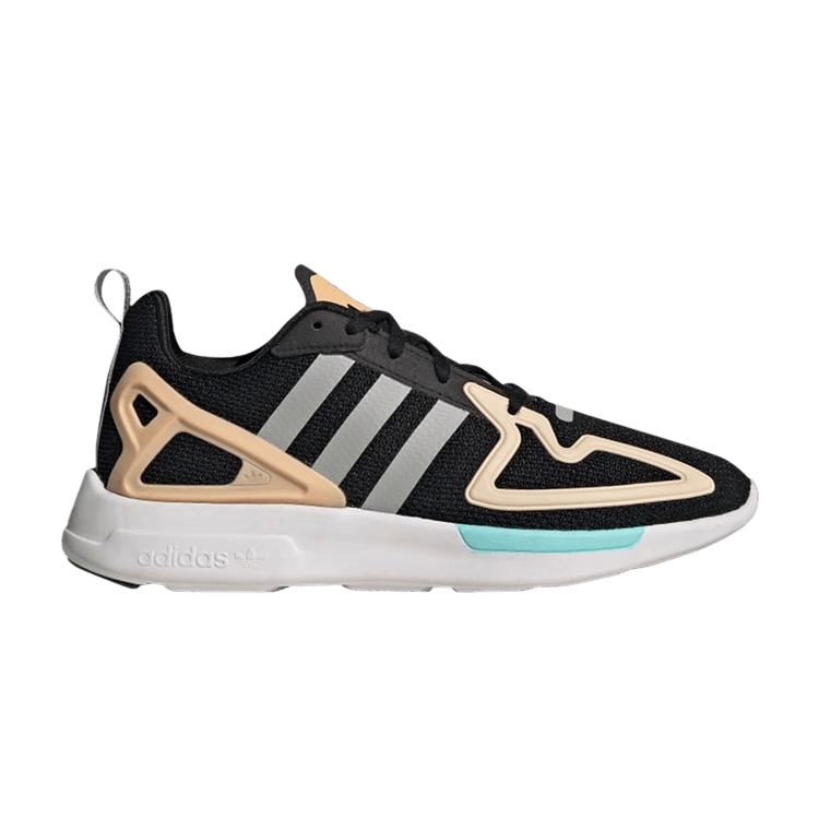 Adidas Wmns ZX 2K Flux 'Black Glow Orange' — Core Black/Grey Two/Glow Orange