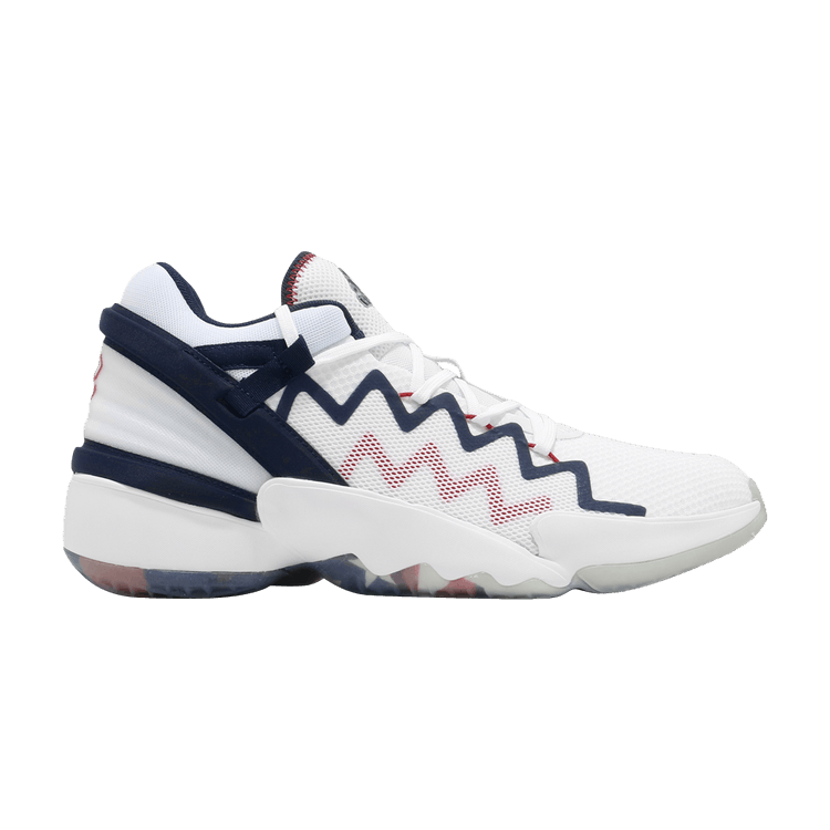 adidas D.O.N. Issue #2 GCA 'Team USA' — White/Team Navy Blue/Scarlet