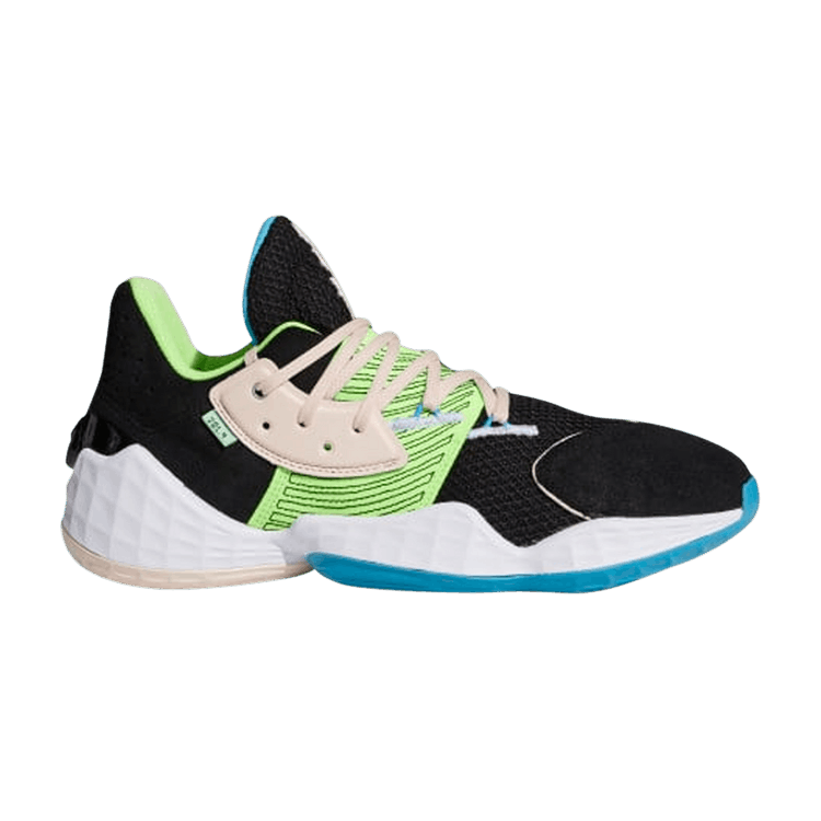 Adidas Harden Vol. 4 'Black Signal Green' — Core Black/Pink Tint/Signal Green